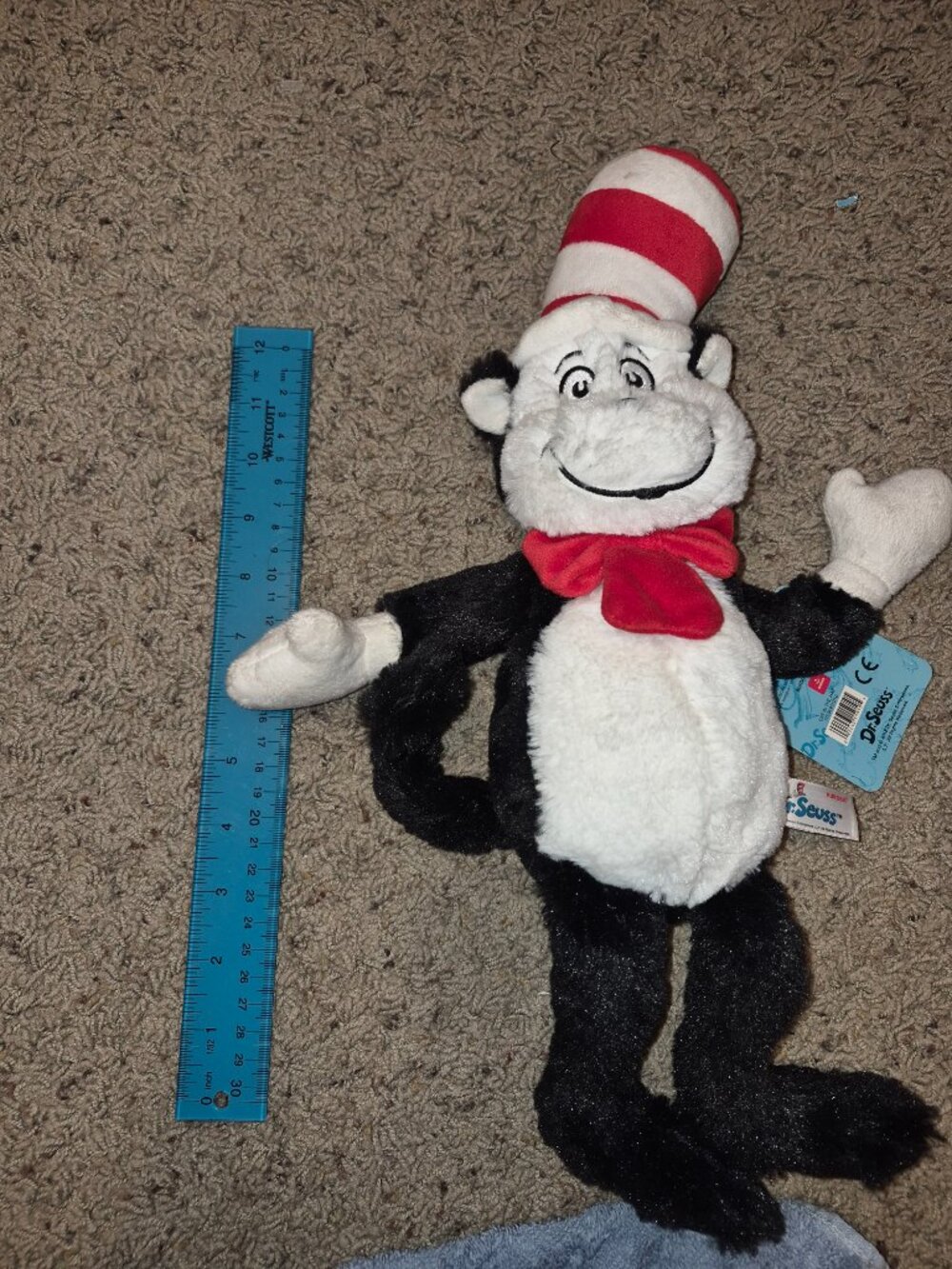 Aurora Dr Seuss Cat in the Hat Plush 16 Inch Stuffed Animal Toy New W/Tags - Picture 7 of 9
